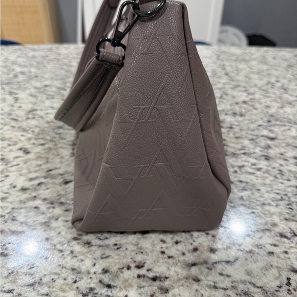 Adrienne Vittadini Embossed Taupe Hobo Bag - Picture 2 of 7